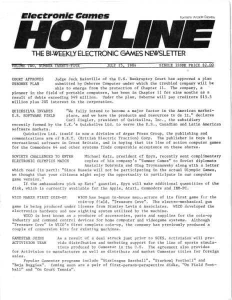 Cover of Arcade Express / Electronic Games Hotline issue 25