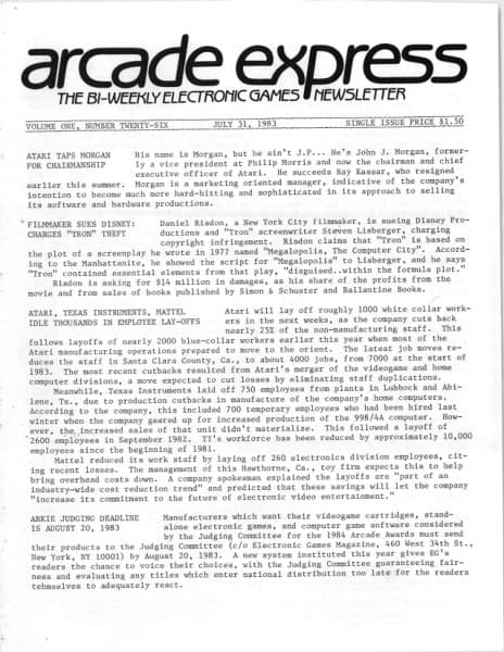 Cover of Arcade Express / Electronic Games Hotline issue 26