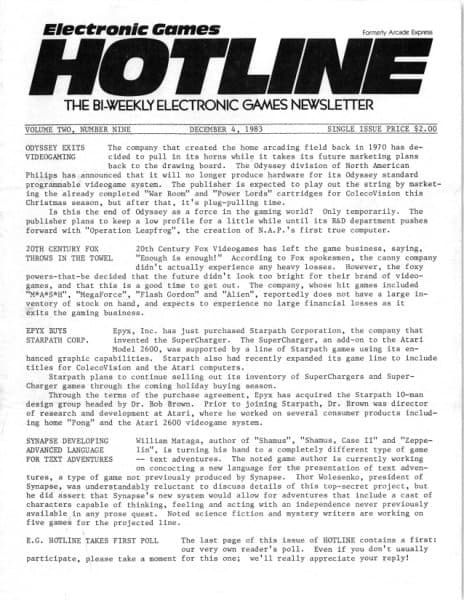 Cover of Arcade Express / Electronic Games Hotline issue 9