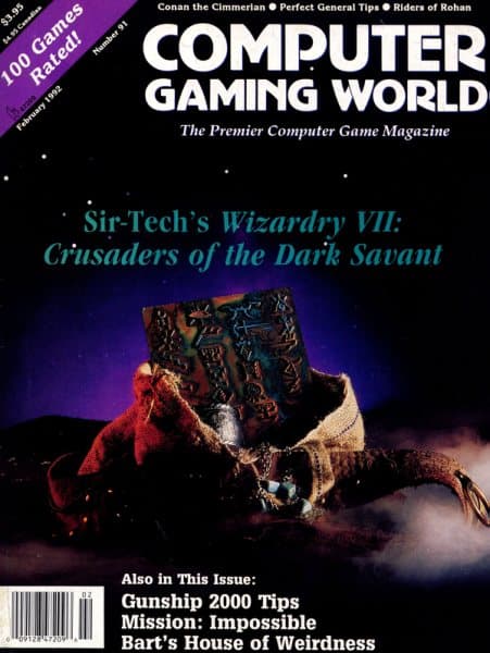 Cover of Computer Gaming World issue 91