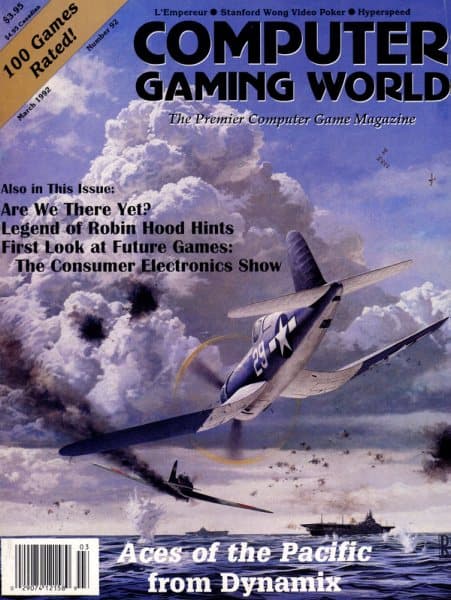 Cover of Computer Gaming World issue 92