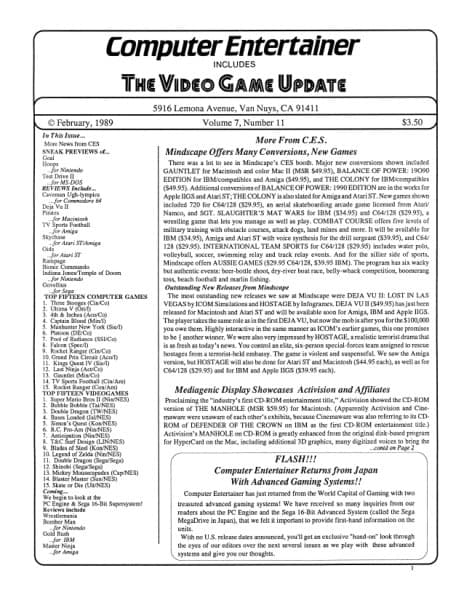 Cover of Computer Entertainer issue 11