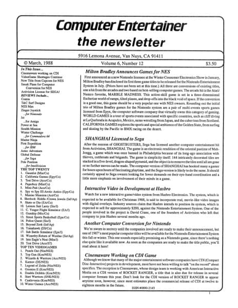 Cover of Computer Entertainer issue 12
