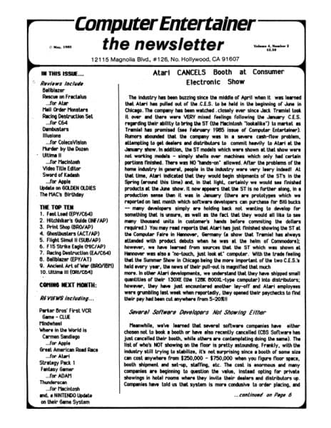 Cover of Computer Entertainer issue 2