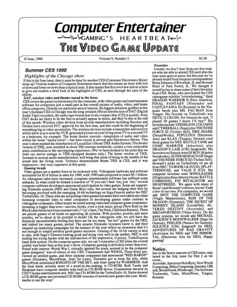 Cover of Computer Entertainer issue 3