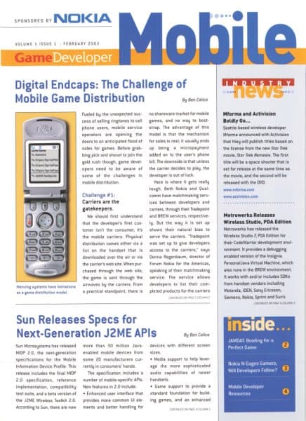 Cover of Game Developer issue 1