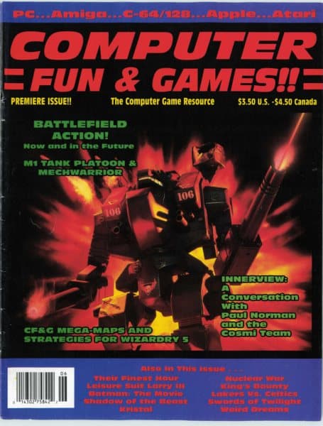 Cover of Computer Game Review issue special