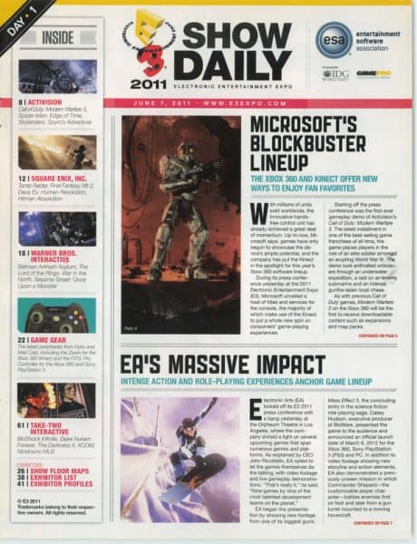 Cover of E3 Show Daily issue special