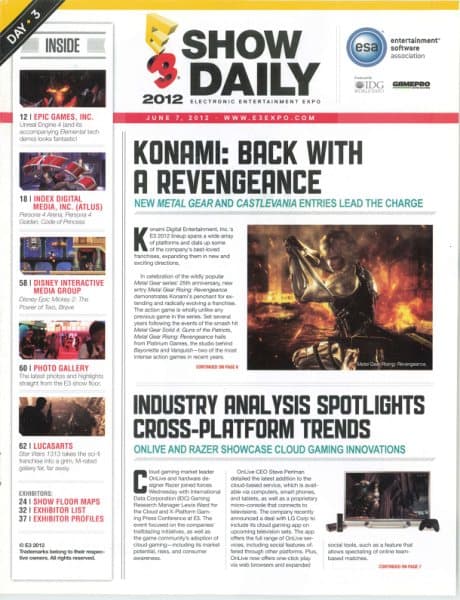 Cover of E3 Show Daily issue special