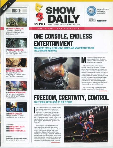 Cover of E3 Show Daily issue special