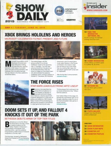 Cover of E3 Show Daily issue special