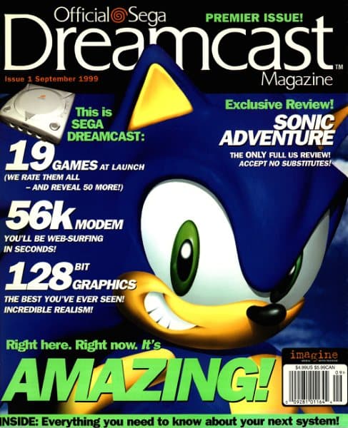 Cover of Official Sega Dreamcast Magazine (US) issue 1